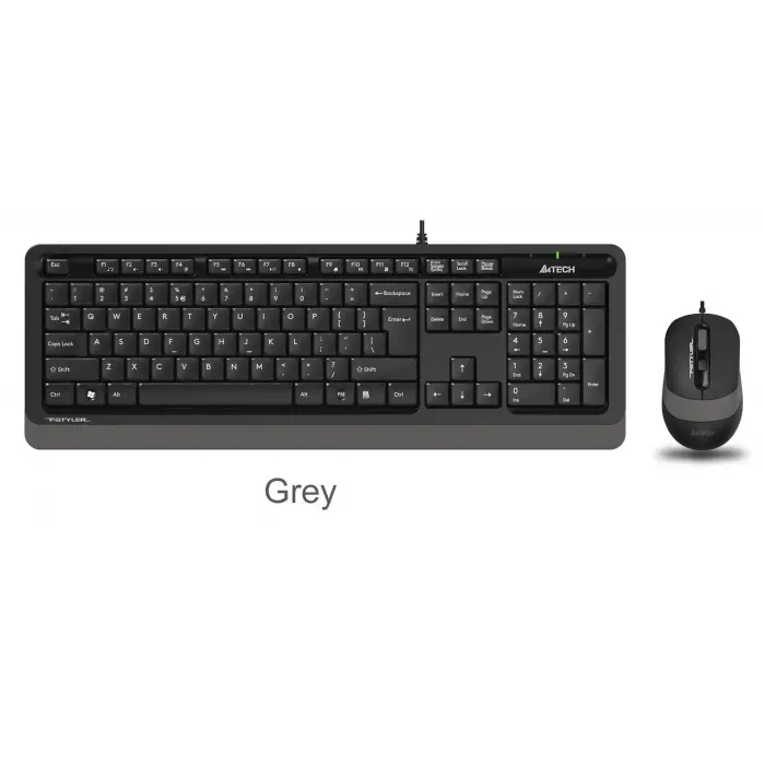 A4 Tech F1010 Q Usb Gri Fn-Mm Klv+Optik Mouse Set (KDO)