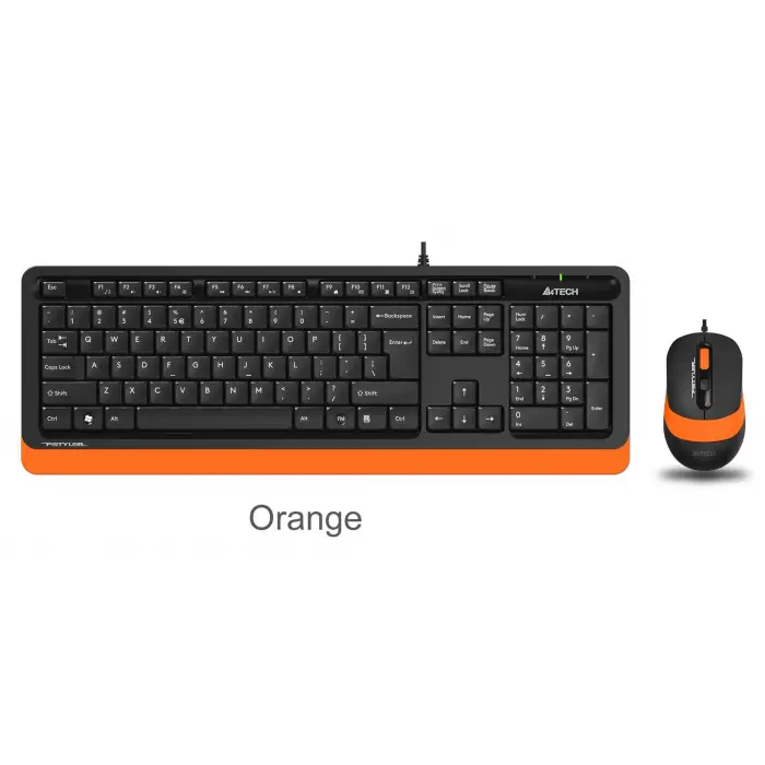A4 Tech F1010 Q Usb Turuncu Fn-Mm Klv+Optik Mouse Set (KDO)