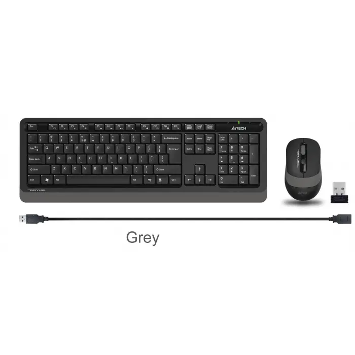 A4 Tech Fg1010 2.4G Gri Q Fn-Mm Klv+Optik Mouse Set (KDO)