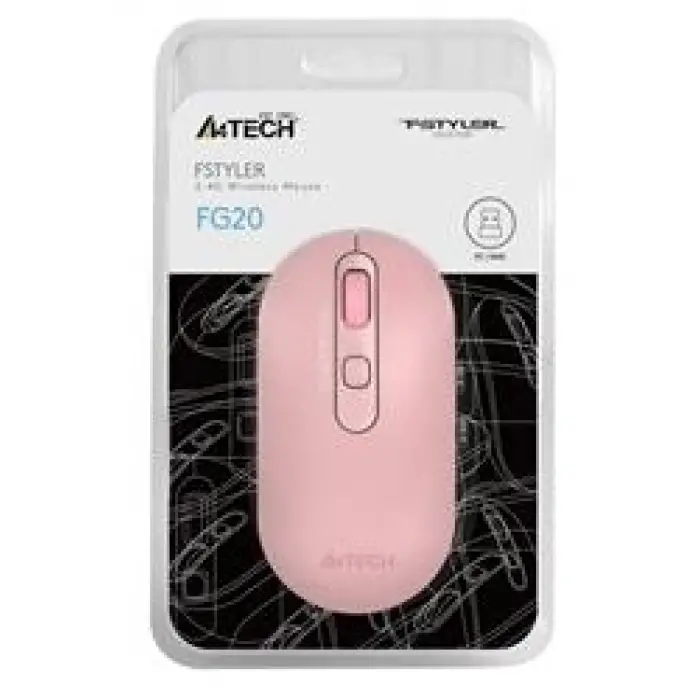 A4 Tech Fg20 Pembe Nano Kablosuz Optik 2000 Dpi Mouse (KDO)
