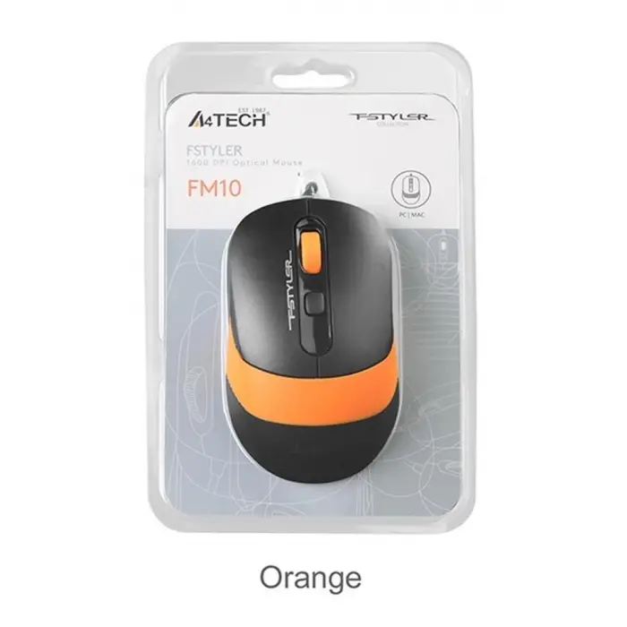 A4 Tech Fm10 Usb Fstyler Turuncu Optik 1600 Dpı Mouse (KDO)