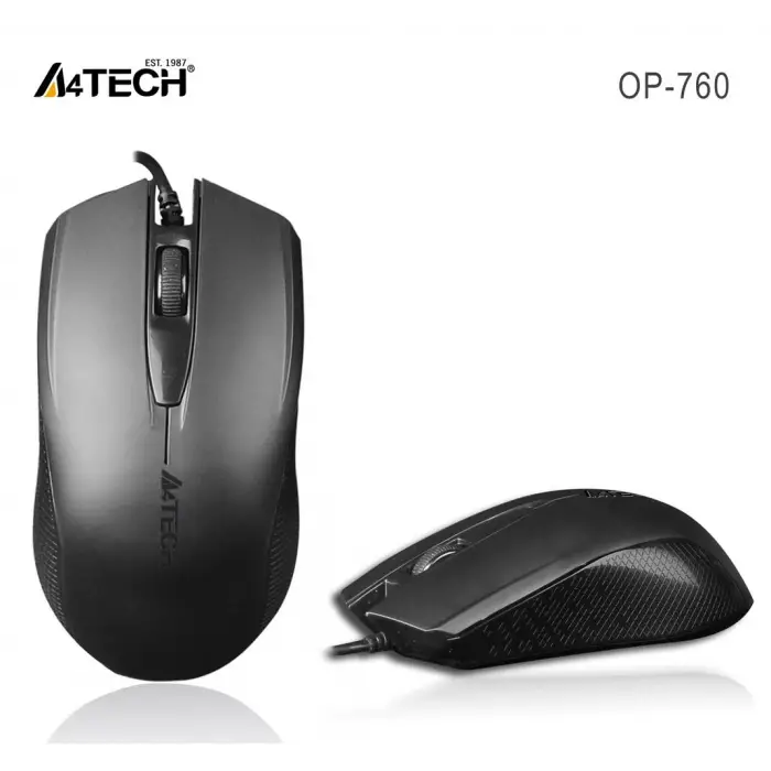 A4 Tech Op-760 Usb Siyah V-Track 1000 Dpı Mouse (KDO)