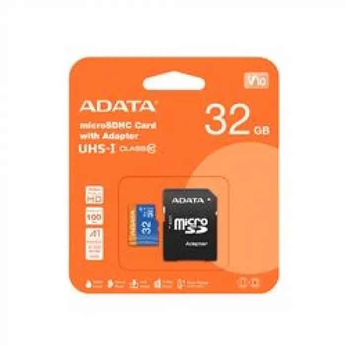 Adata 32GB Premier microSDHC Card with Adapter UHS-I Class10 V10 Hafıza Kartı (KDO)