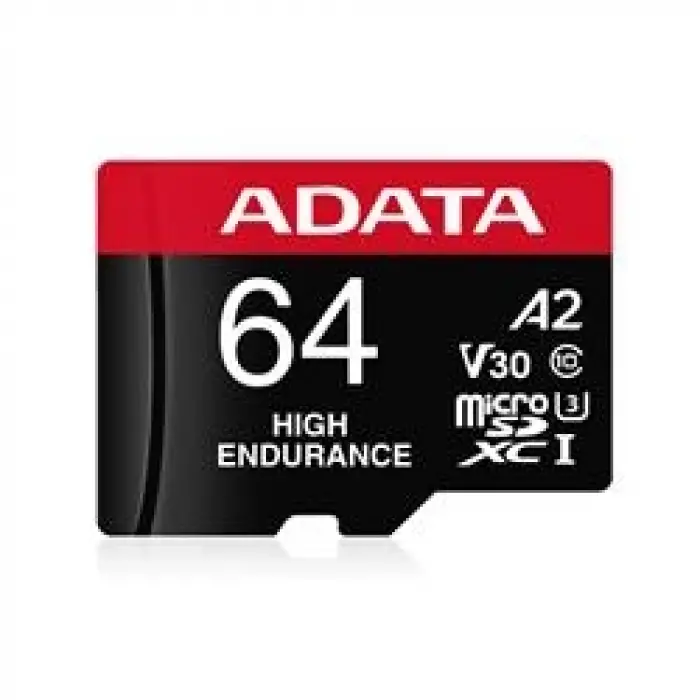 Adata 64 GB High Endurance microSDXC 4K U3 V30 A2 Hafıza Kartı (KDO)
