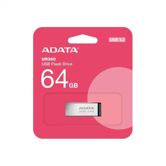 Adata UR350-64G 64GB USB3.2 Gen1 Metal Flash Bellek (KDO)