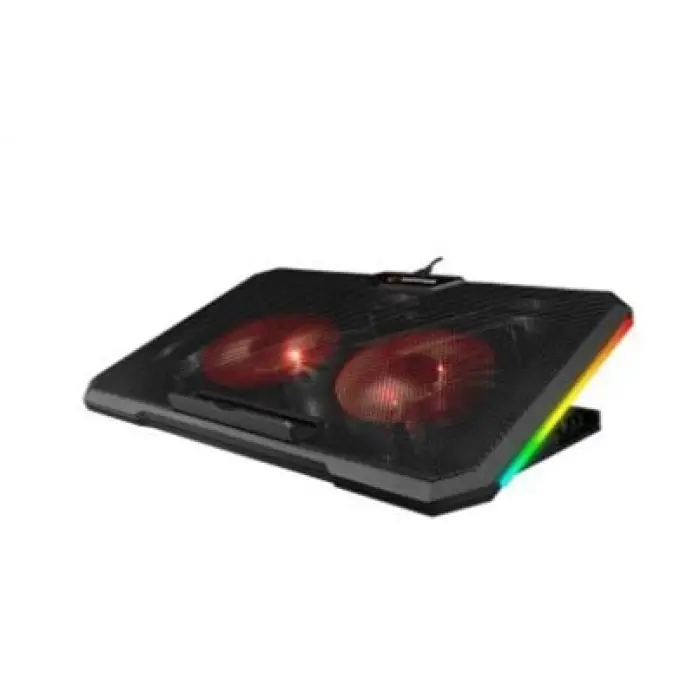 Addison Rampage AD-RC12 CLAW Siyah 2 Fan 2 USB RGB Işıklı 15-17 Notebook Soğutucu Stand