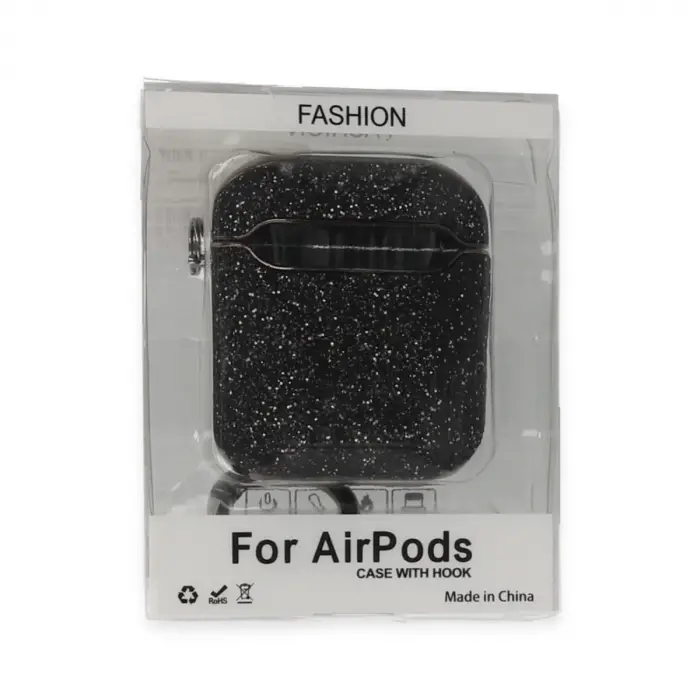 Airpods 2 (2.nesil) Spell Simli Kılıf - Siyah