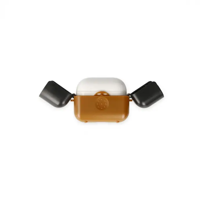 Airpods 3 (3.nesil) Basmalı Kılıf - Kahverengi-siyah