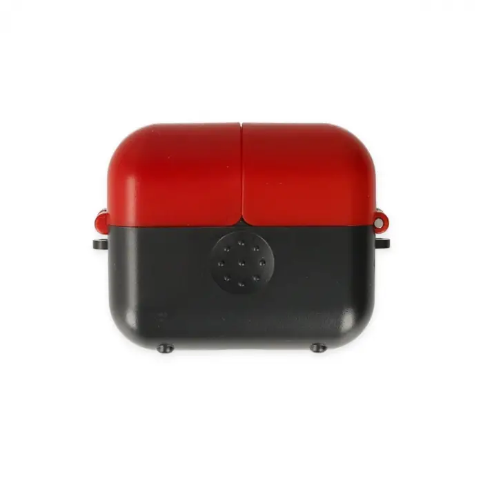 Airpods 3 (3.nesil) Basmalı Kılıf - Siyah-kırmızı