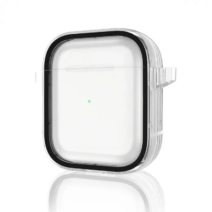 Airpods 4 (4.nesil) Shiny Şeffaf Kılıf - Siyah