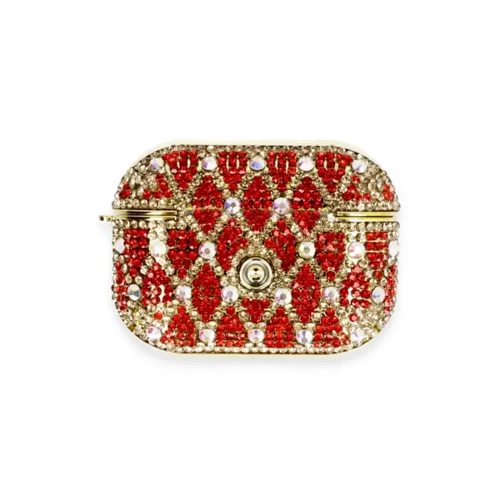 Airpods Pro 2 (2.nesil) Klor Taşlı Kılıf - Desen 1