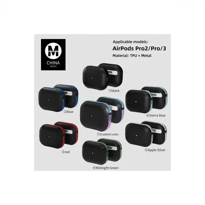 Airpods Pro 2 (2.nesil) Mo-a8 Armor Kılıf - Siyah