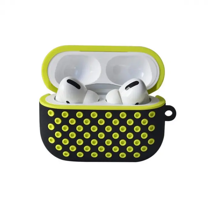 Airpods Pro 2 (2.nesil) Spor Delikli Kılıf - Siyah-sarı