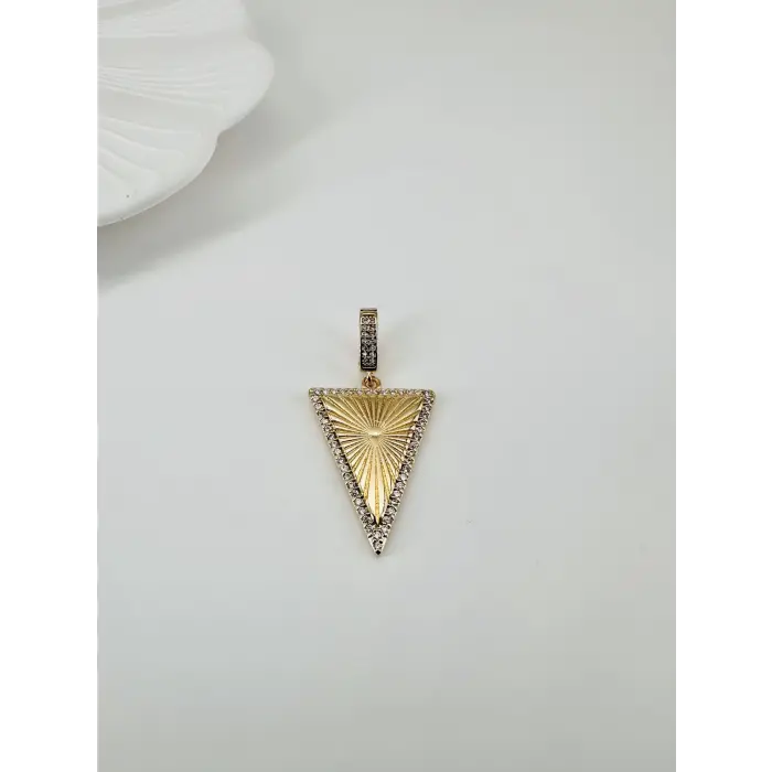 Zirkon Taşlı Pirinç Charmlar - Charm0015