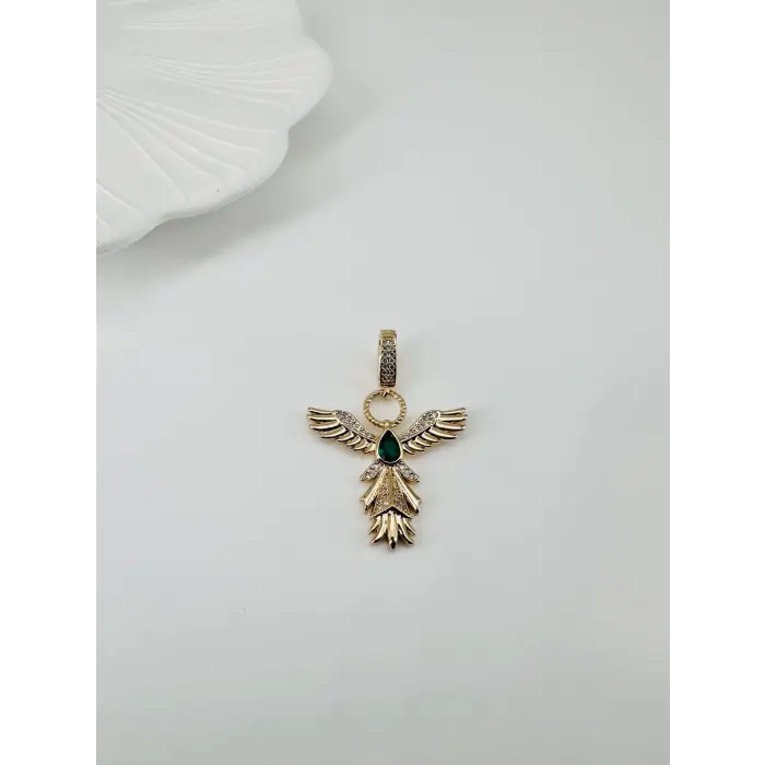 Zirkon Taşlı Pirinç Charmlar - Charm0018
