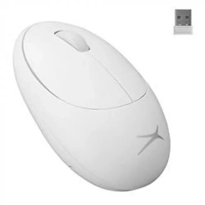 Altec Lansing ALBM7335 Beyaz 2.4GHz USB 1200DPI Alkalin Pilli Kablosuz Mouse (KDO)