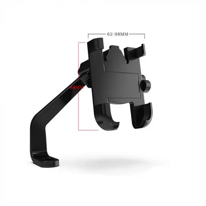 Alüminyum Gövdeli Metal Ayna Bağlantılı Motosiklet Telefon Tutucu 7 İnç Xl