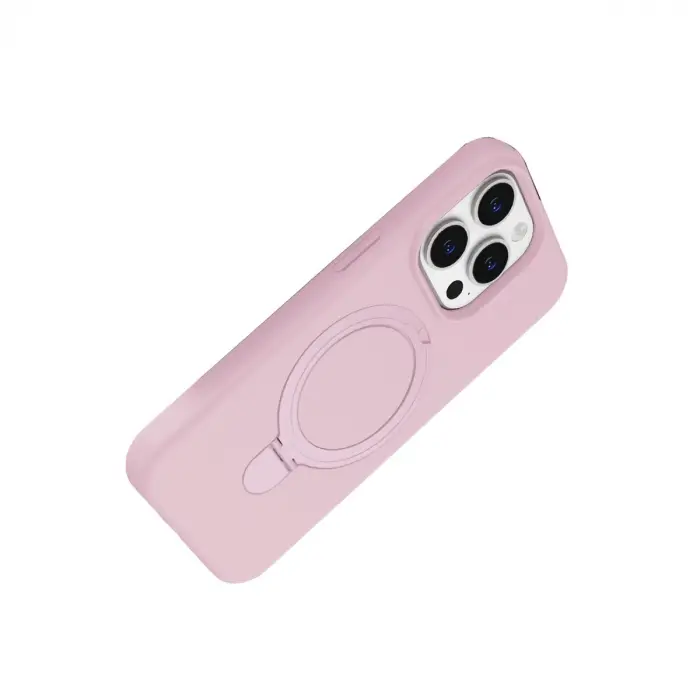 Apple İphone 14 Pro Max Regal Magsafe Standlı Kapak - Açık Pembe