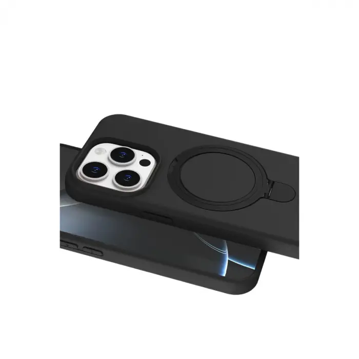 Apple İphone 14 Pro Max Regal Magsafe Standlı Kapak - Siyah