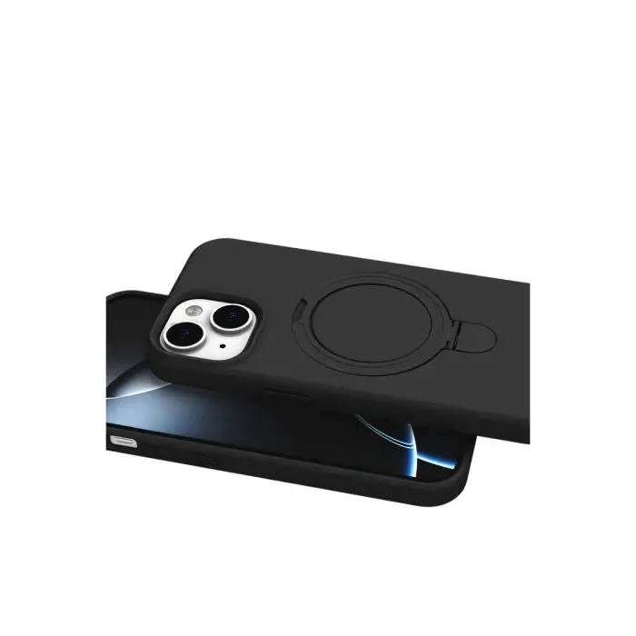 Apple İphone 14 Regal Magsafe Standlı Kapak - Siyah