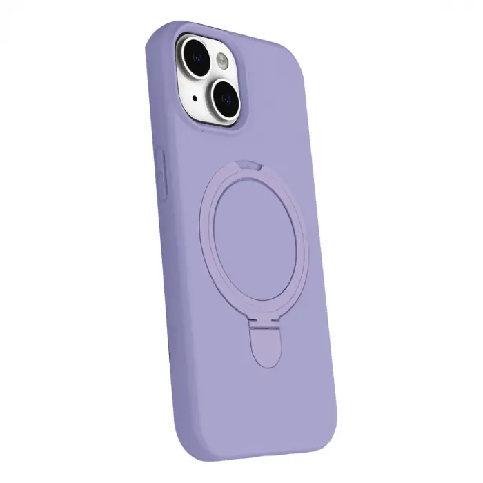 Apple İphone 15 Plus Regal Magsafe Standlı Kapak - Lila