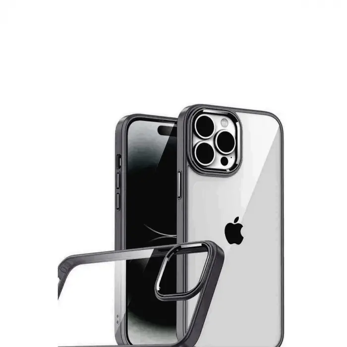 Apple İphone 15 Pro Max Razer Lensli Silikon - Siyah