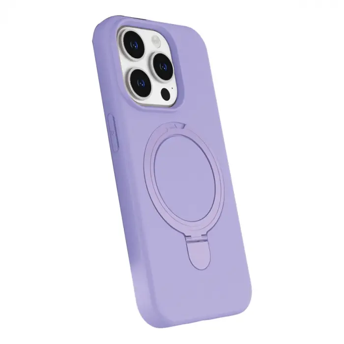 Apple İphone 15 Pro Max Regal Magsafe Standlı Kapak - Lila