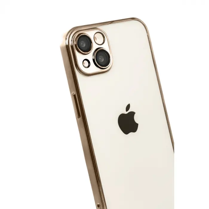 Apple İphone 15 Razer Lensli Silikon - Çöl Titanyum