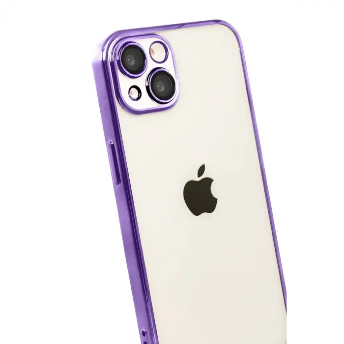 Apple İphone 15 Razer Lensli Silikon - Mor