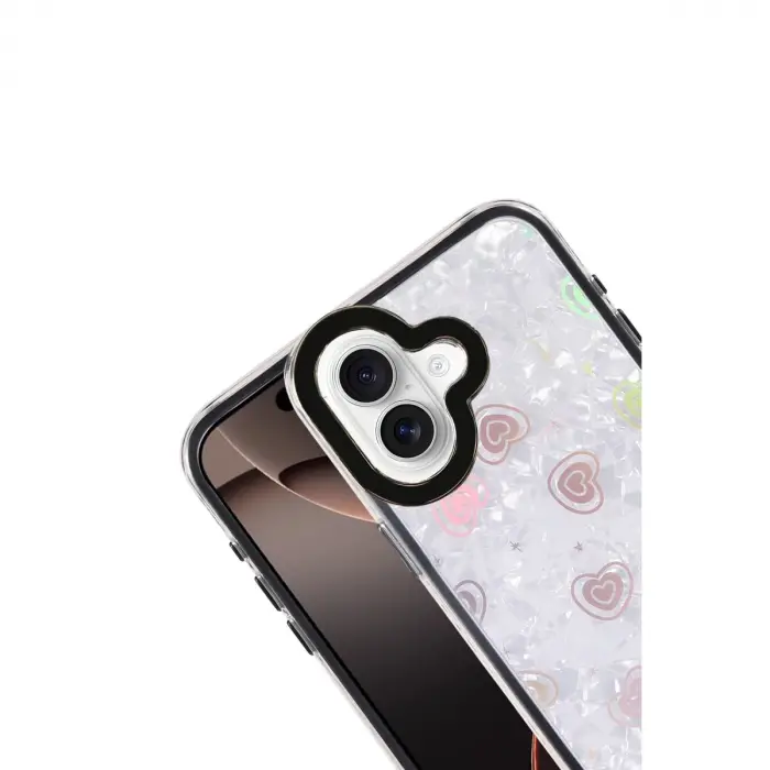 Apple İphone 16 Lumi Desenli Kapak - Siyah