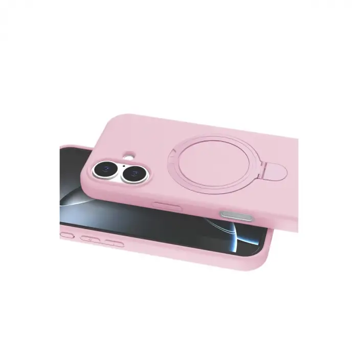 Apple İphone 16 Plus Regal Magsafe Standlı Kapak - Açık Pembe