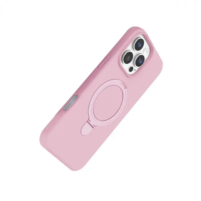 Apple İphone 16 Pro Max Regal Magsafe Standlı Kapak - Açık Pembe