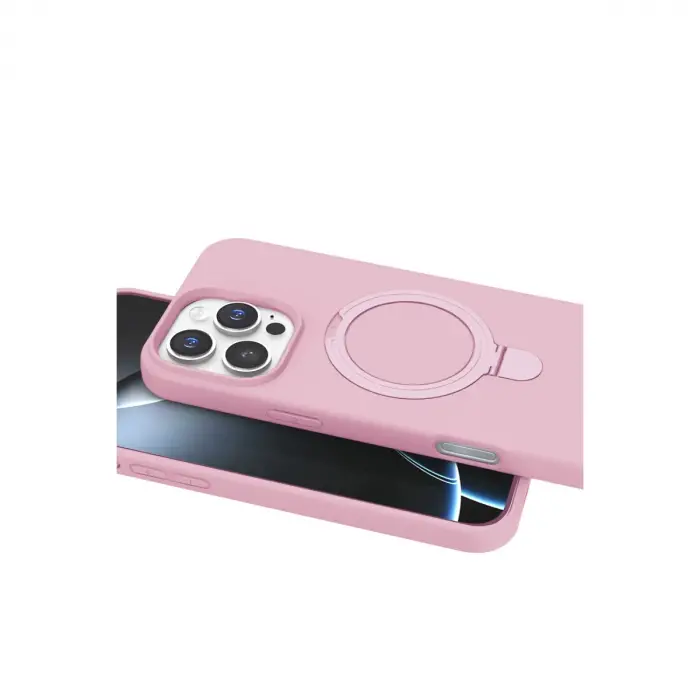 Apple İphone 16 Pro Regal Magsafe Standlı Kapak - Açık Pembe