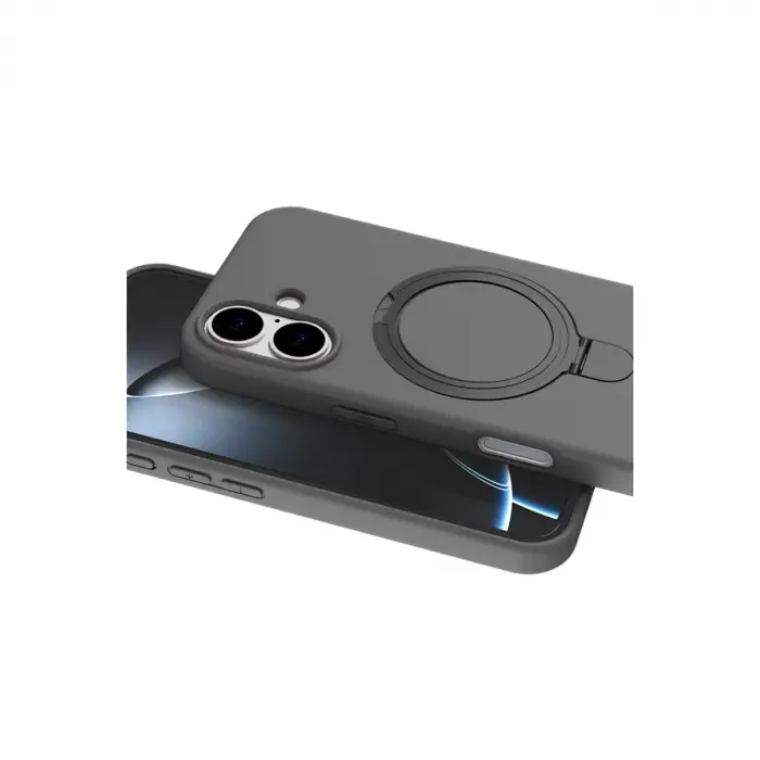 Apple İphone 16 Regal Magsafe Standlı Kapak - Titan Gri