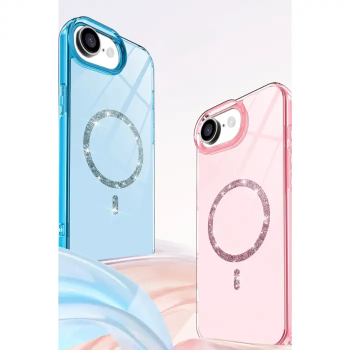 Apple İphone 16e Live Diamond Magsafe Kapak - Pembe