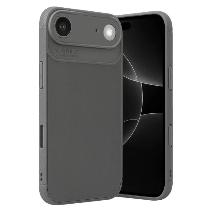 Apple İphone 17 Air Auto Focus Karbon Kapak - Gri