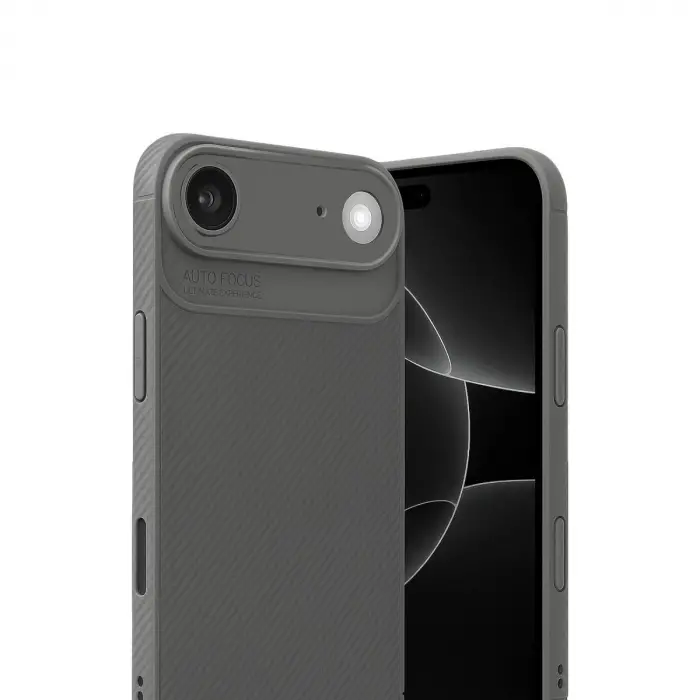 Apple İphone 17 Air Auto Focus Karbon Kapak - Gri