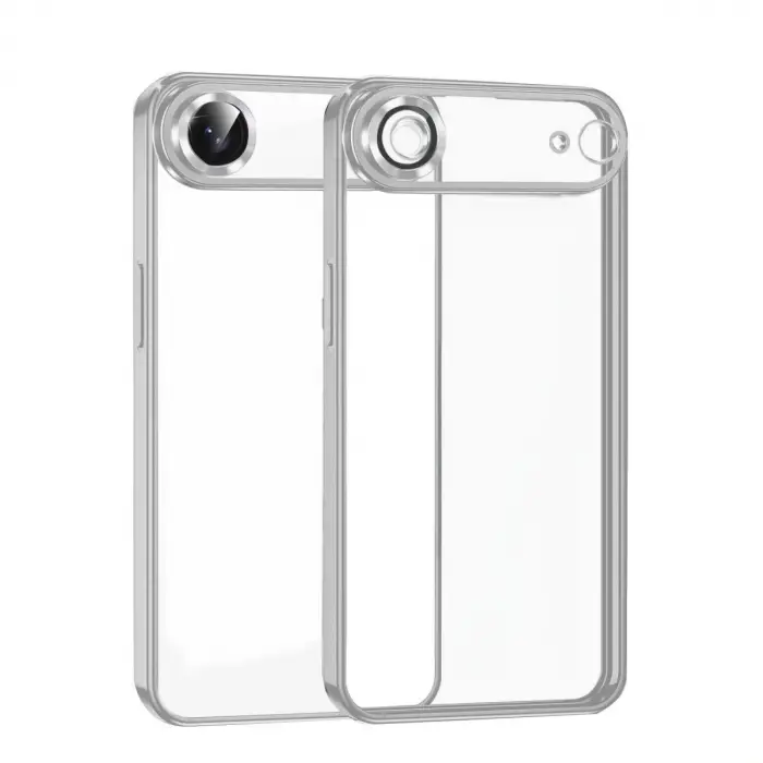 Apple İphone 17 Air Razer Lensli Silikon - Gümüş