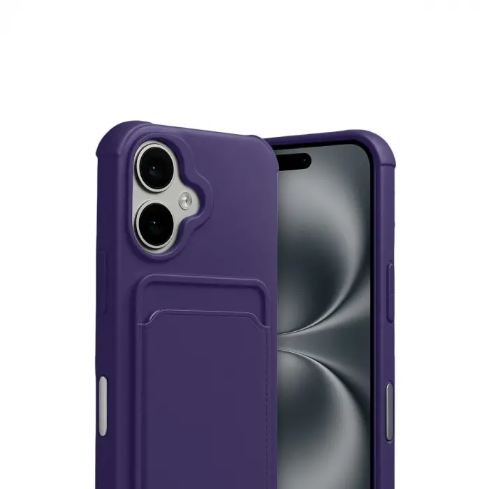 Apple İphone 17 Kelvin Kartvizitli Silikon - Derin Mor