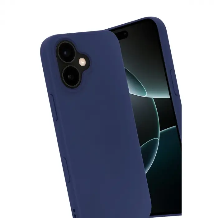 Apple İphone 17 Nano İçi Kadife Silikon - Lacivert