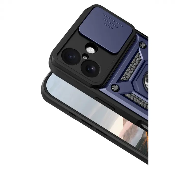 Apple İphone 17 Pars Lens Yüzüklü Silikon - Lacivert