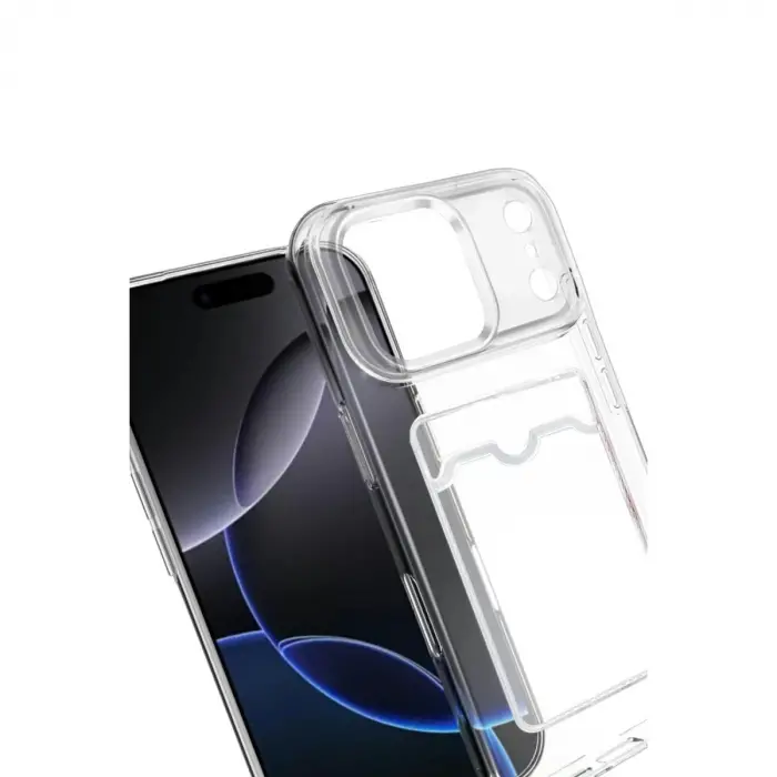 Apple İphone 17 Pro Kart Şeffaf Silikon - Şeffaf