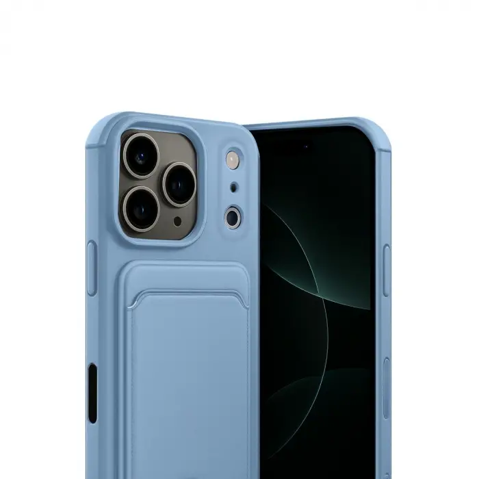 Apple İphone 17 Pro Kelvin Kartvizitli Silikon - Mavi