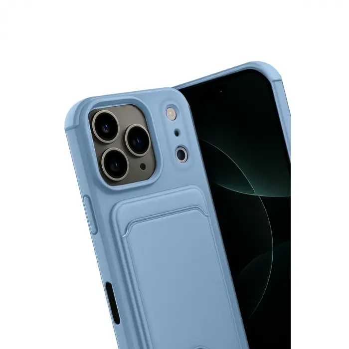 Apple İphone 17 Pro Kelvin Kartvizitli Silikon - Mavi