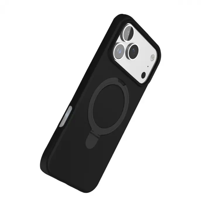 Apple İphone 17 Pro Max Regal Magsafe Standlı Kapak - Siyah