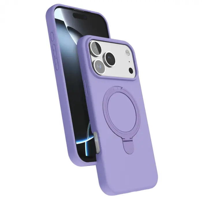 Apple İphone 17 Pro Regal Magsafe Standlı Kapak - Lila