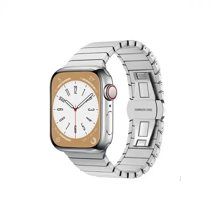 Apple Watch 38mm Kr413 Fine Steel Kordon - Gümüş