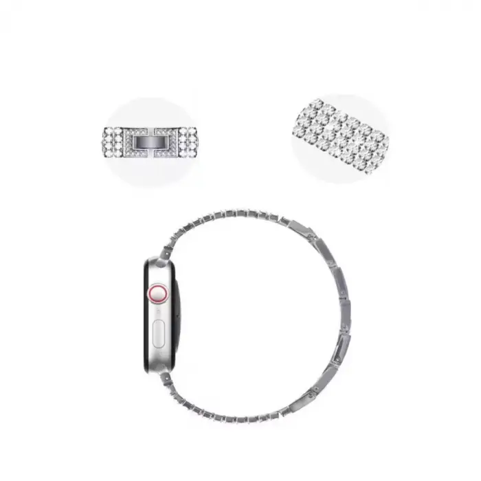 Apple Watch 38mm Live Taşlı Kordon - Rose Gold