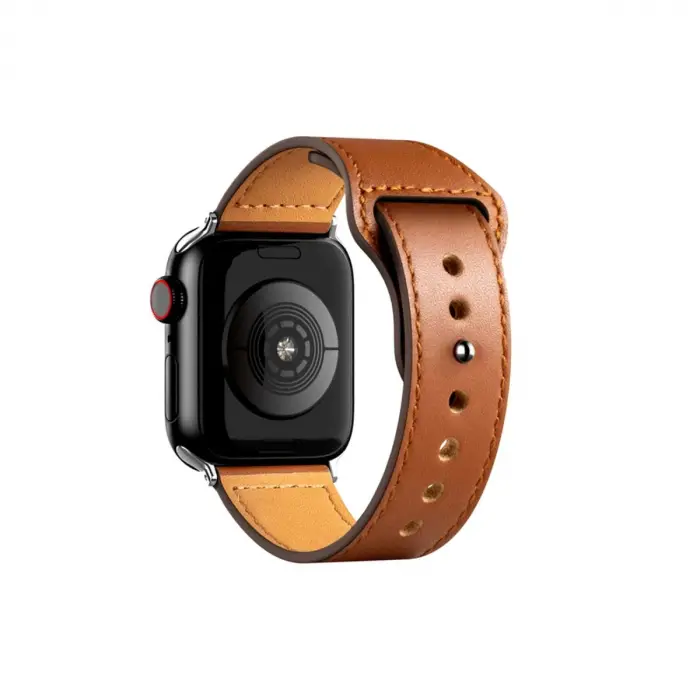 Apple Watch 42mm Kr415 Luaz Deri Kordon - Kahverengi