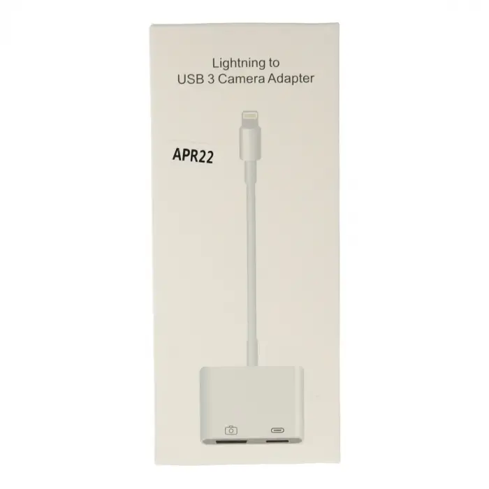 Apr22 Iphone Otg 2in1 - Beyaz